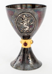 ISRAELI GEM-SET GOLD-MOUNTED S