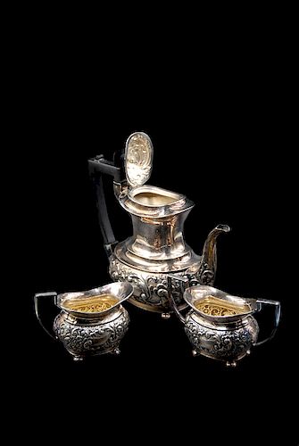 ISREAL FREEMAN SON 3PC SILVER SET