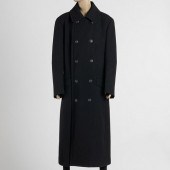 ISSEY MIYAKE BLACK WOOL OVERCO