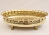 ITAL. HAMMERED BRASS OVAL PLAN