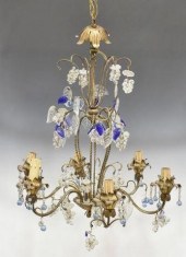ITALAIN BRASS & COLORED GLASS