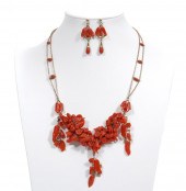 ITALIAN 10K YG & SALMON CORAL