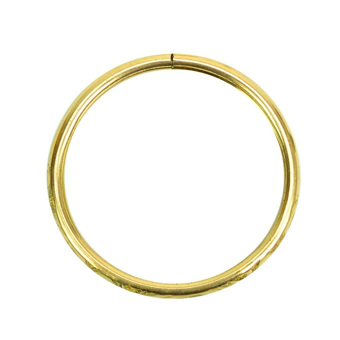 ITALIAN 12 KARAT YELLOW GOLD BANGLE