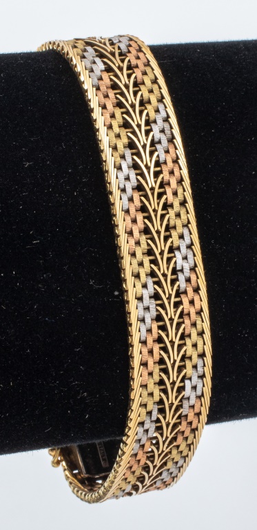 ITALIAN 14K MULTI COLORED GOLD LINK