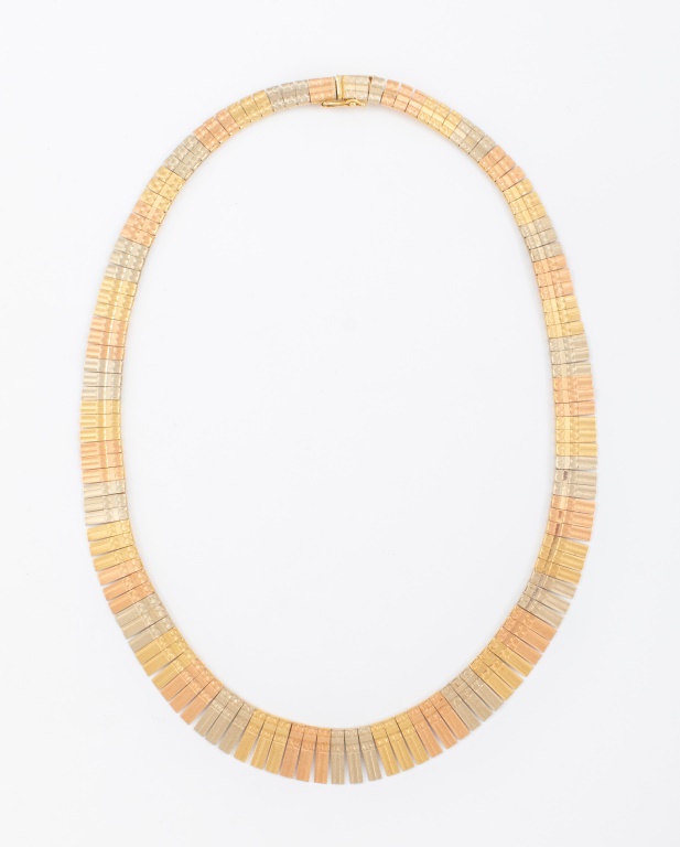 ITALIAN 14K TRI - COLOR GOLD