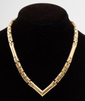 ITALIAN 14K YELLOW GOLD BYZANT