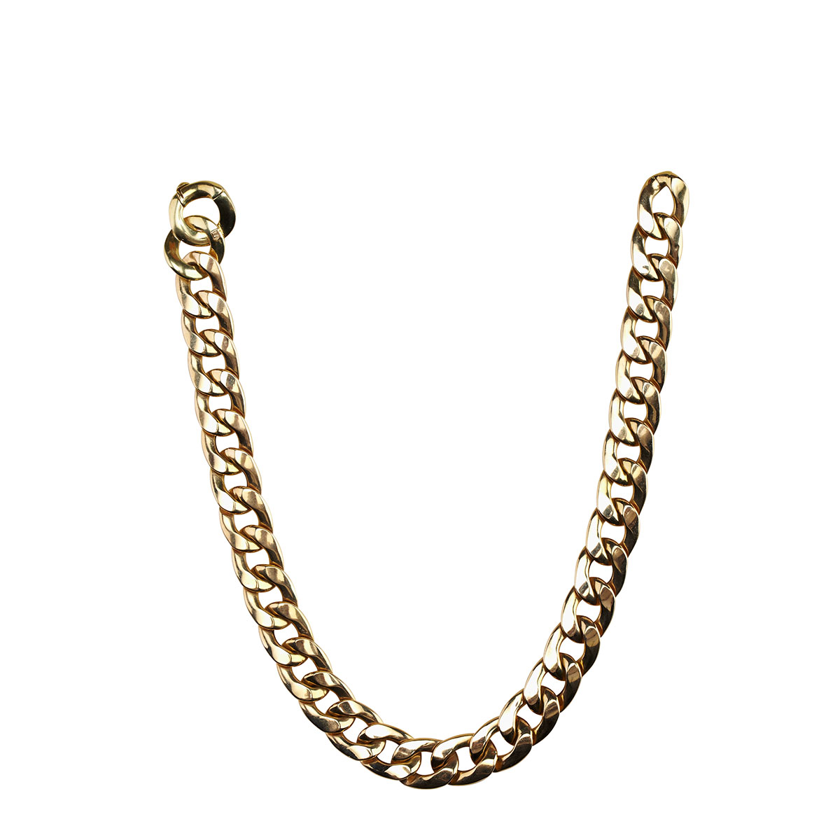 Italian 14k Yellow Gold Curb Link