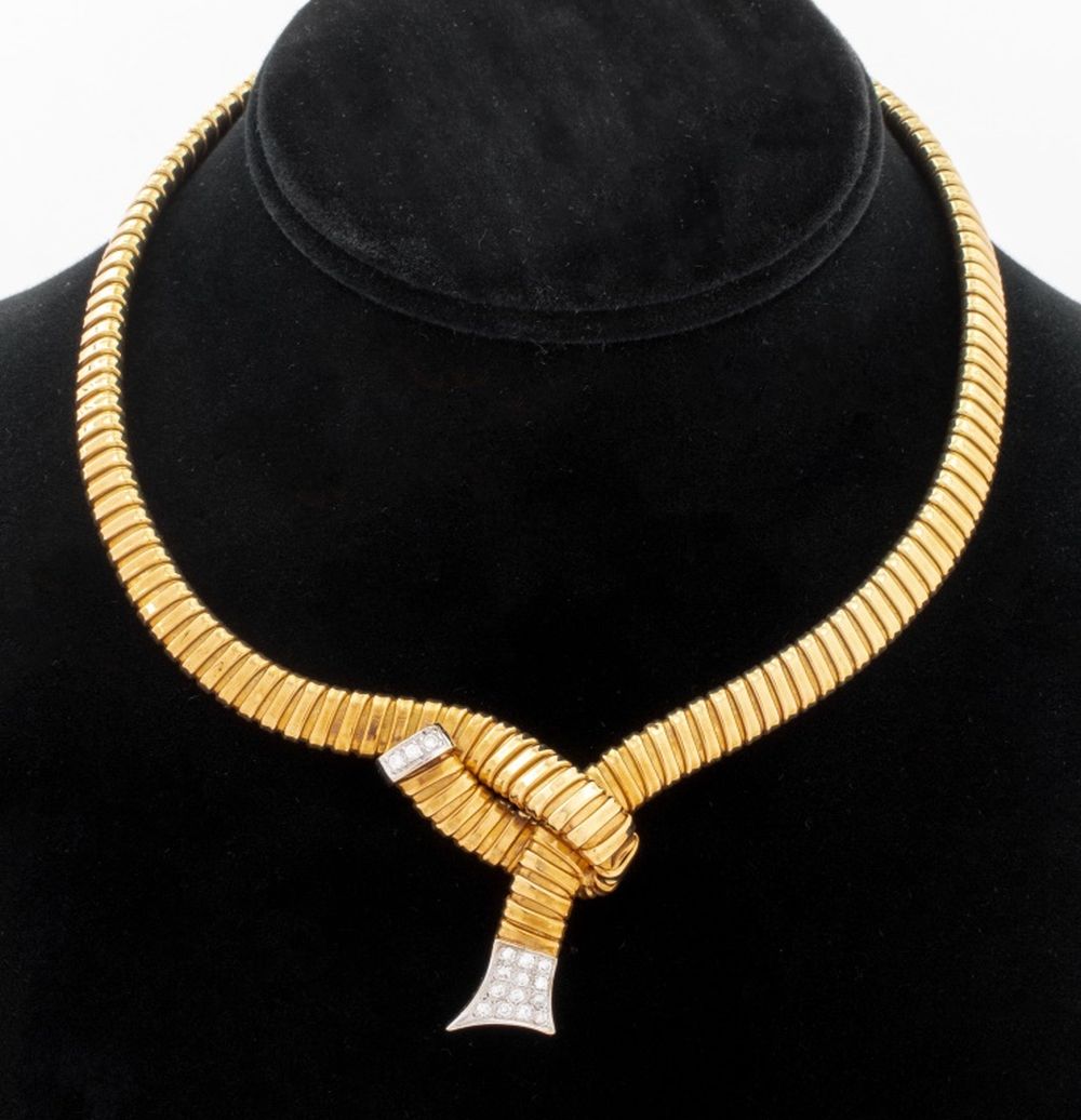 ITALIAN 14K YELLOW GOLD TUBOGAS