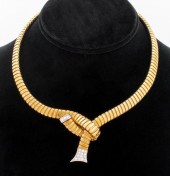 ITALIAN 14K YELLOW GOLD TUBOGA