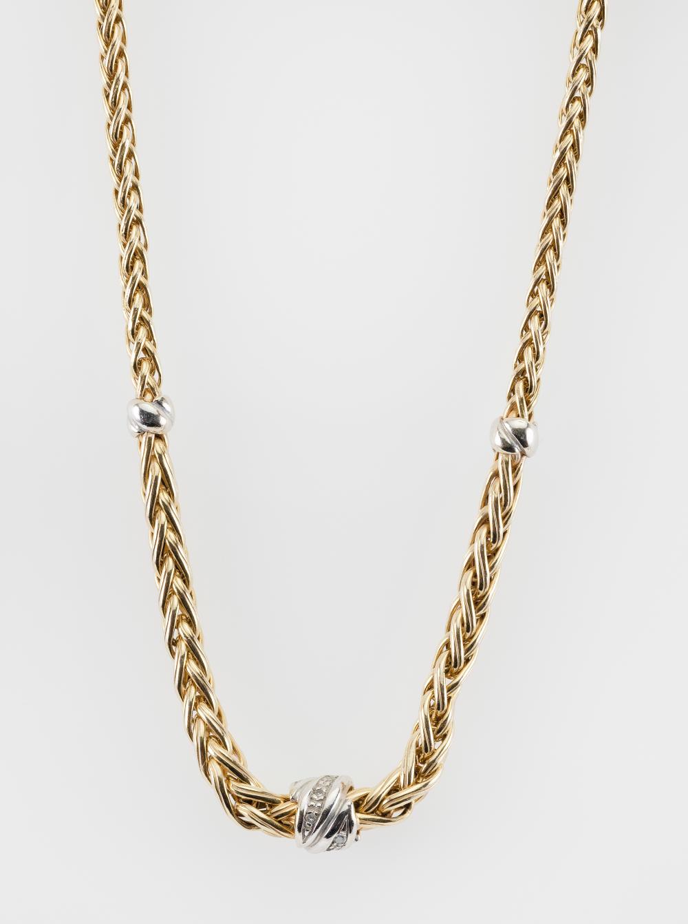 ITALIAN 14KT BICOLOR GOLD AND