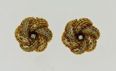 ITALIAN 18K DIAMOND KNOT EARRI