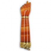 ITALIAN 18K GOLD AND CARNELIAN