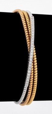 ITALIAN 18K TRIPLE CABLE DIAMO