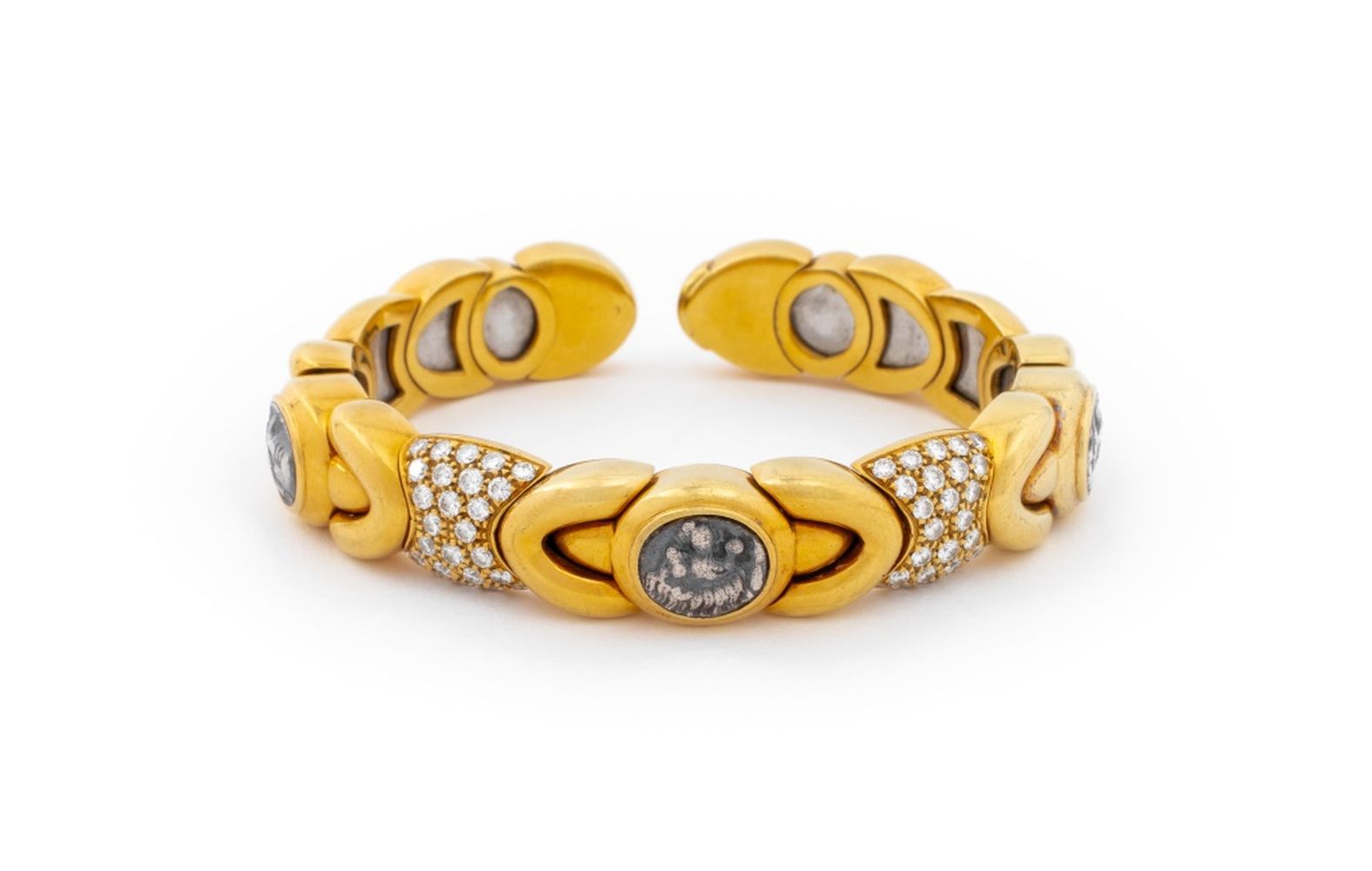 ITALIAN 18K YELLOW GOLD DIAMOND