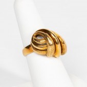 ITALIAN 18K YELLOW GOLD KNOT R