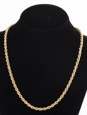 ITALIAN 18K YELLOW GOLD ROPE C