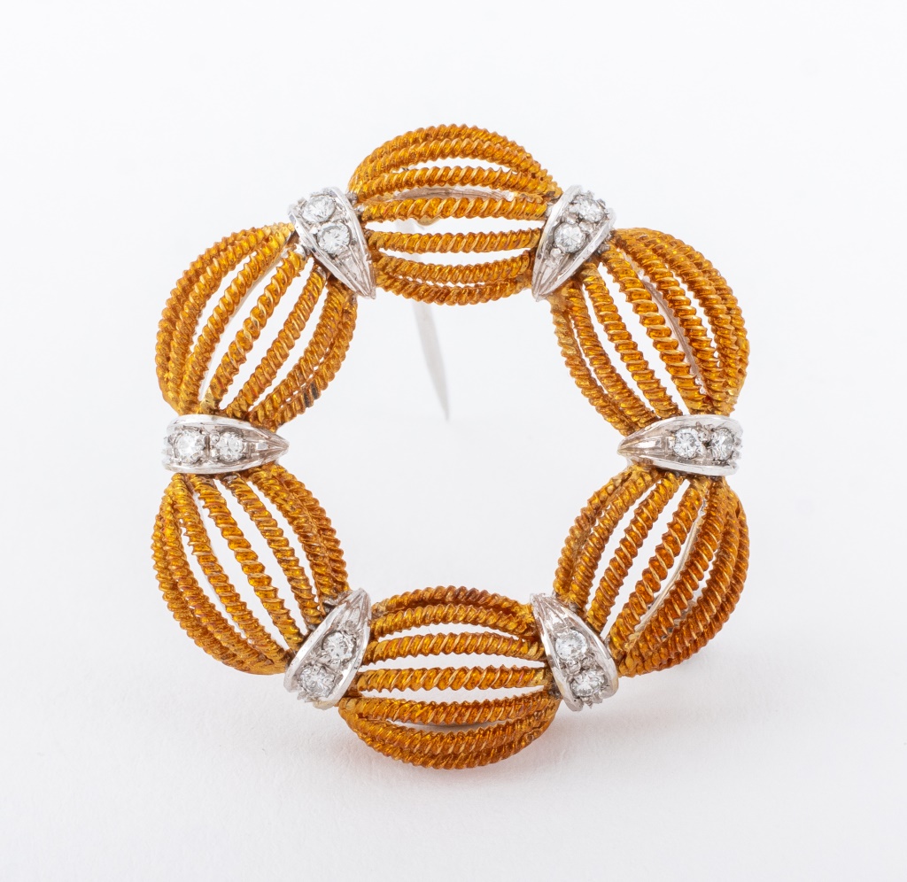 ITALIAN 18K YELLOW/WHITE GOLD