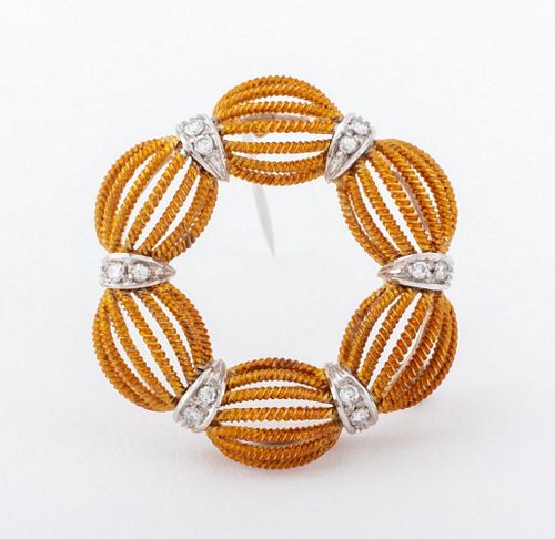 ITALIAN 18K YELLOW/WHITE GOLD