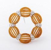 ITALIAN 18K YELLOW/WHITE GOLD