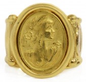 ITALIAN 18KT YELLOW GOLD CAMEO