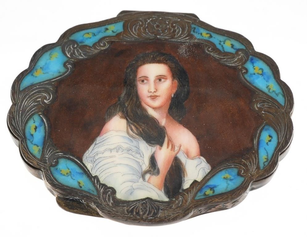 ITALIAN 800 SILVER ENAMEL
