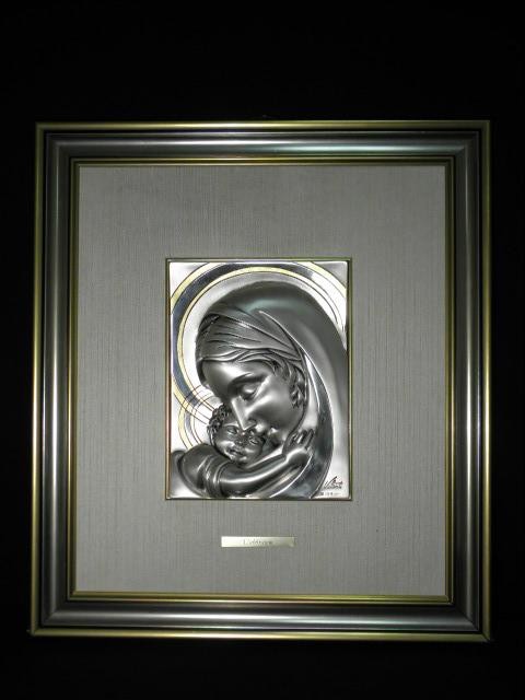 Italian 800 silver framed relief