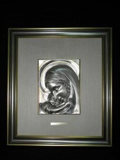 Italian 800 silver framed reli