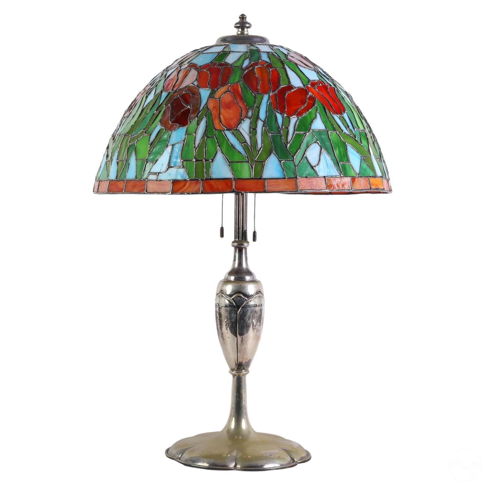 ITALIAN 800 SILVER LAMP WITH