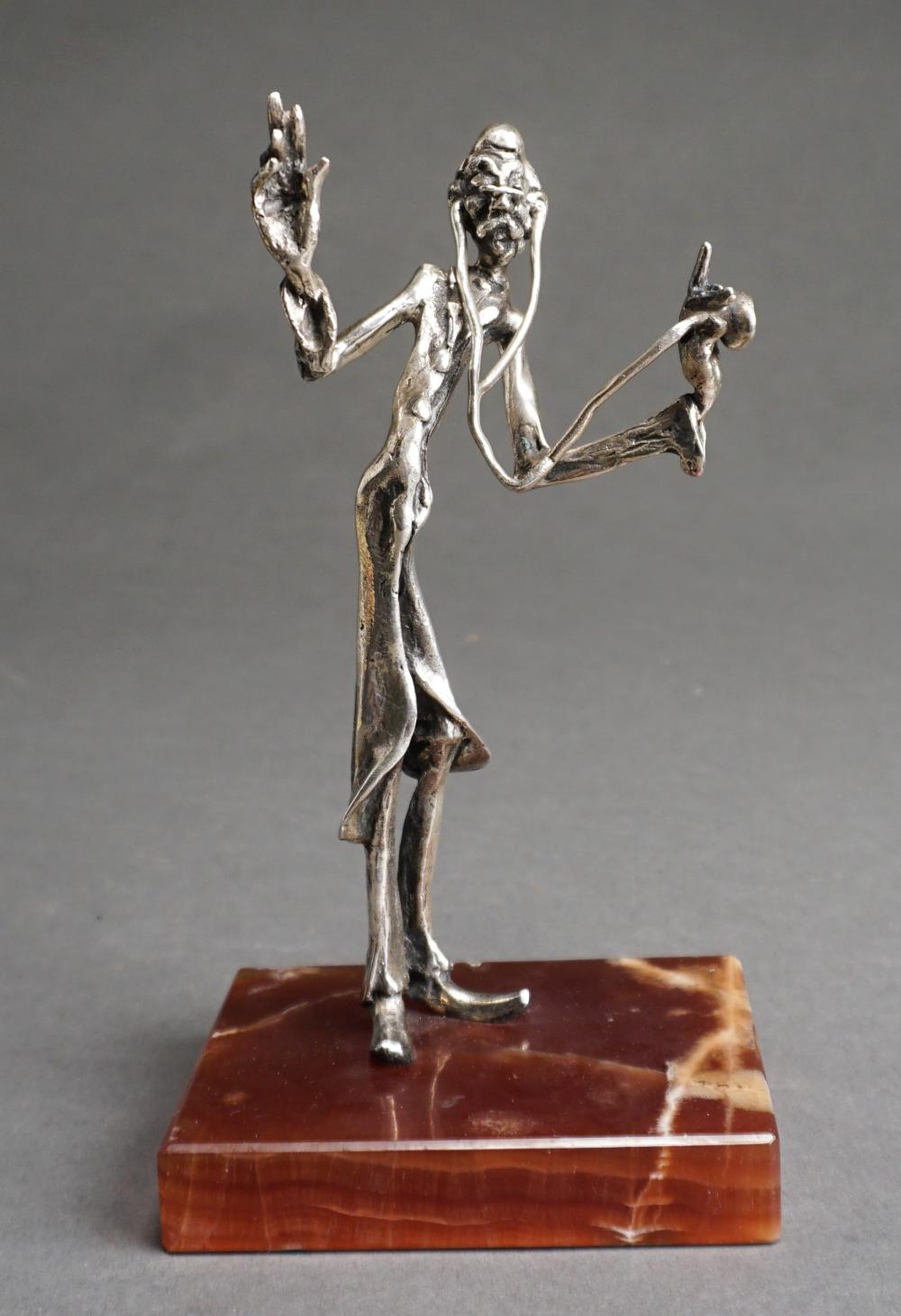 ITALIAN 800-SILVER SCULPTURE OF A