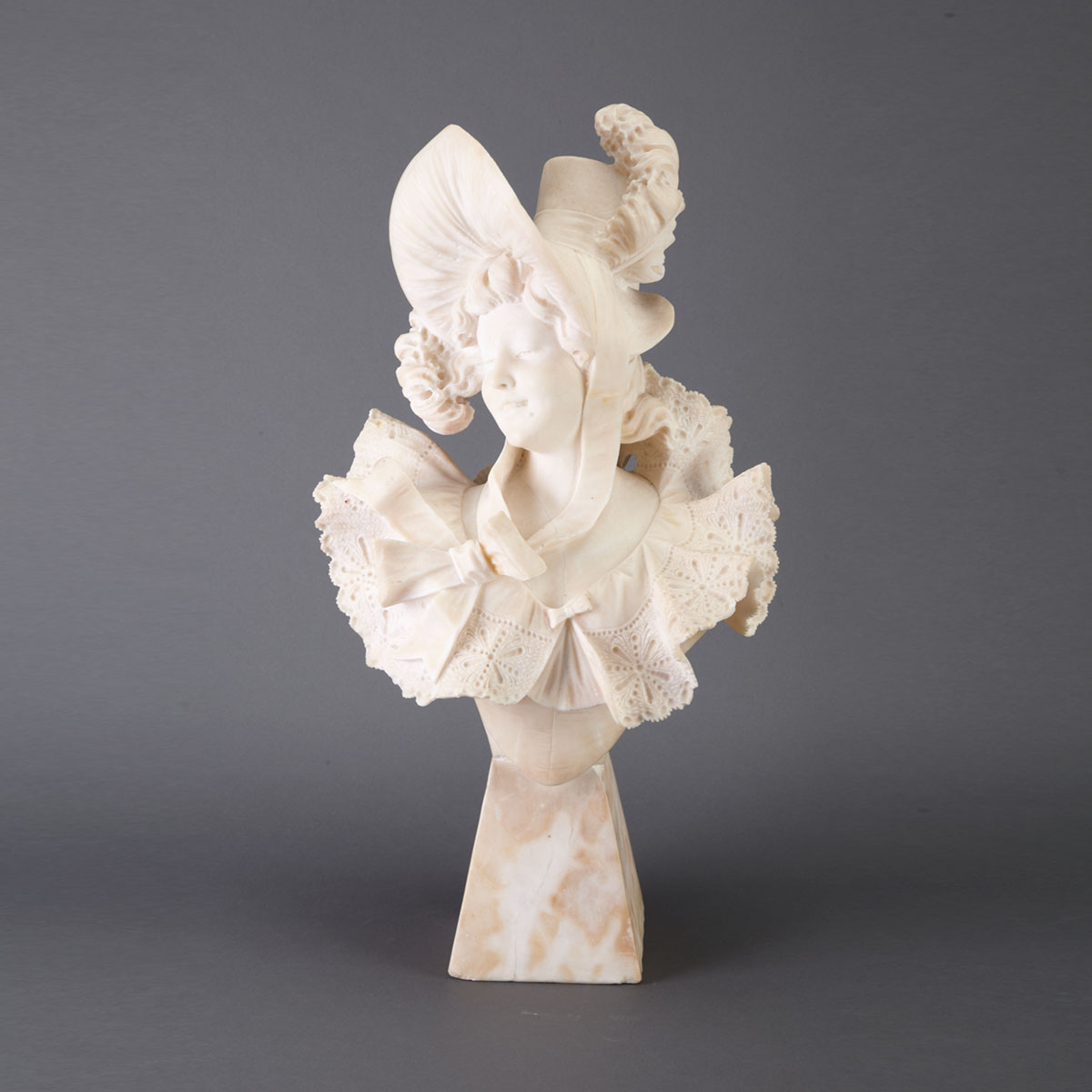 Italian Alabaster Bust of a Young