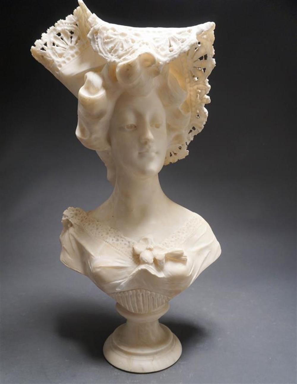 ITALIAN ALABASTER BUST OF YOUNG