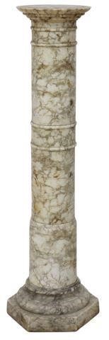 ITALIAN ALABASTER COLUMN PEDESTAL