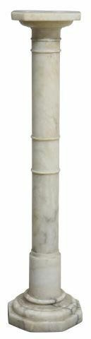 ITALIAN ALABASTER COLUMN PEDESTAL