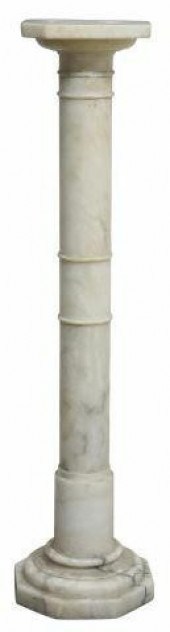 ITALIAN ALABASTER COLUMN PEDES