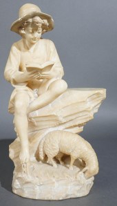 ITALIAN ALABASTER FIGURE OF SE