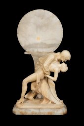 ITALIAN ALABASTER TABLE LAMP "