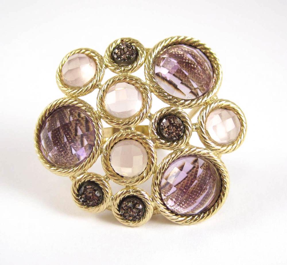 ITALIAN AMETHYST, ROSE QUARTZ AND