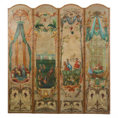 ITALIAN ANTIQUE 4 PANEL MONKEY