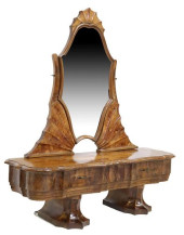 ITALIAN ART DECO BURLED WALNUT