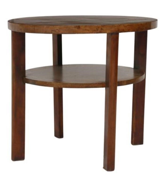 ITALIAN ART DECO BURLED WALNUT