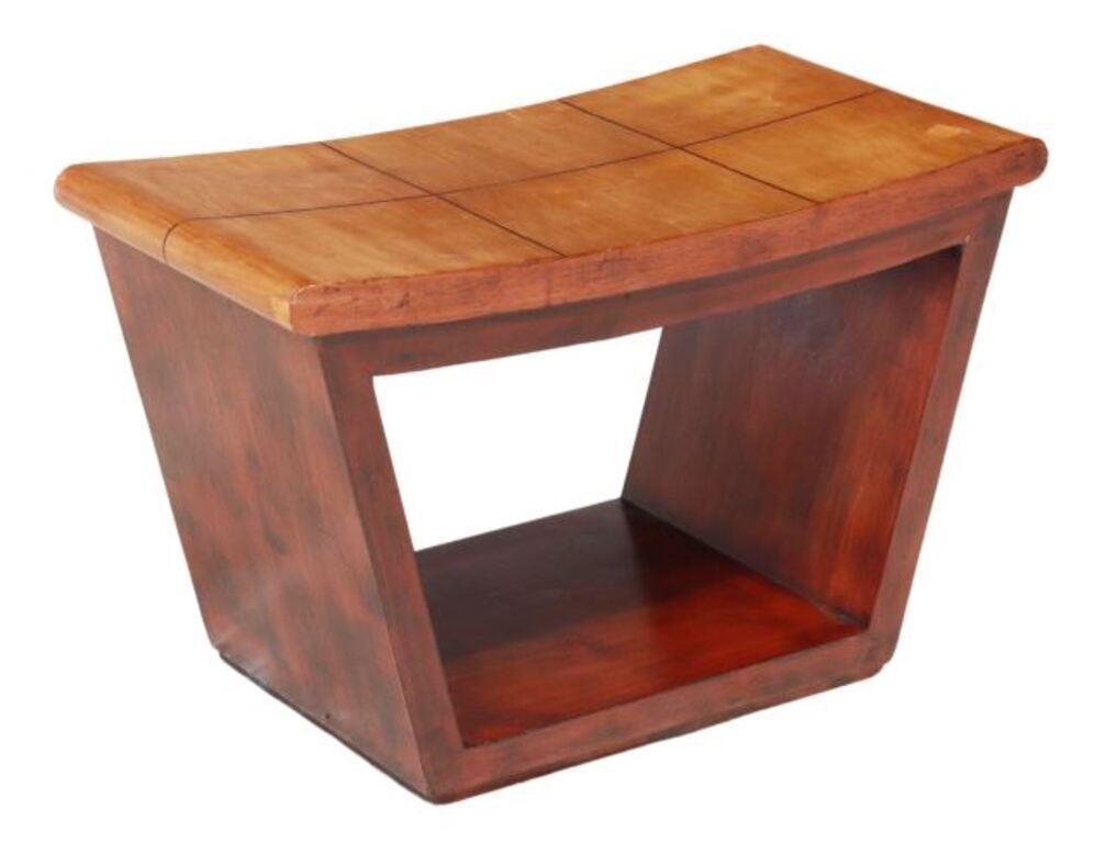 ITALIAN ART DECO CURVED WALNUT