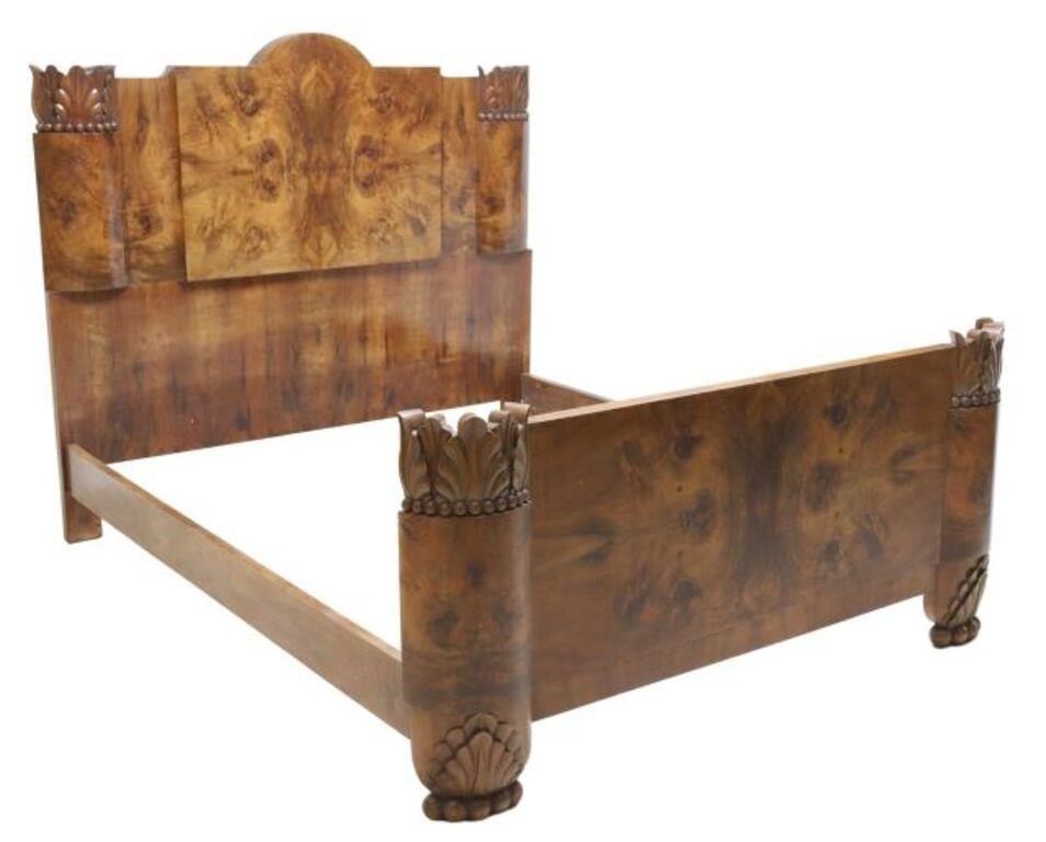 ITALIAN ART DECO FIGURED WALNUT