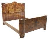 ITALIAN ART DECO FIGURED WALNU