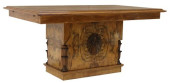 ITALIAN ART DECO FIGURED WALNU