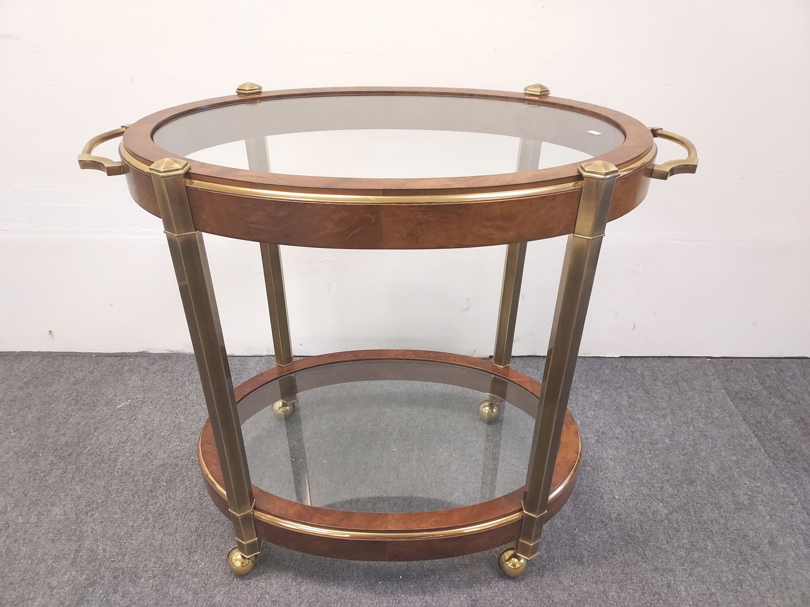 ITALIAN ART-DECO STYLE BURLED WOOD,