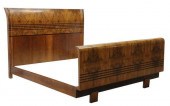 ITALIAN ART DECO WALNUT & ROSE