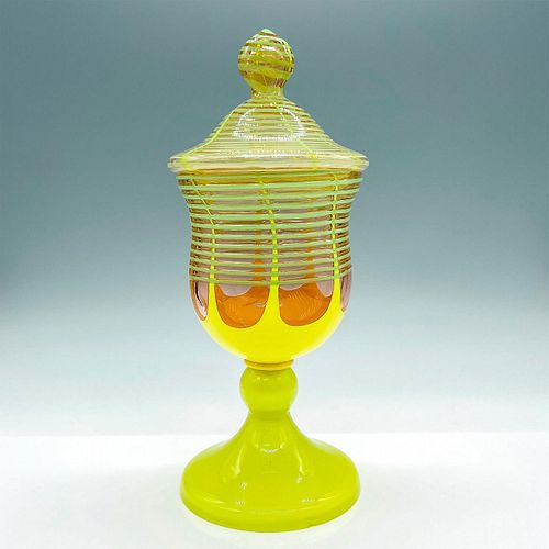 ITALIAN ART GLASS LIDDED CANDY