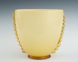 ITALIAN ART GLASS VASE  7" x 7" 