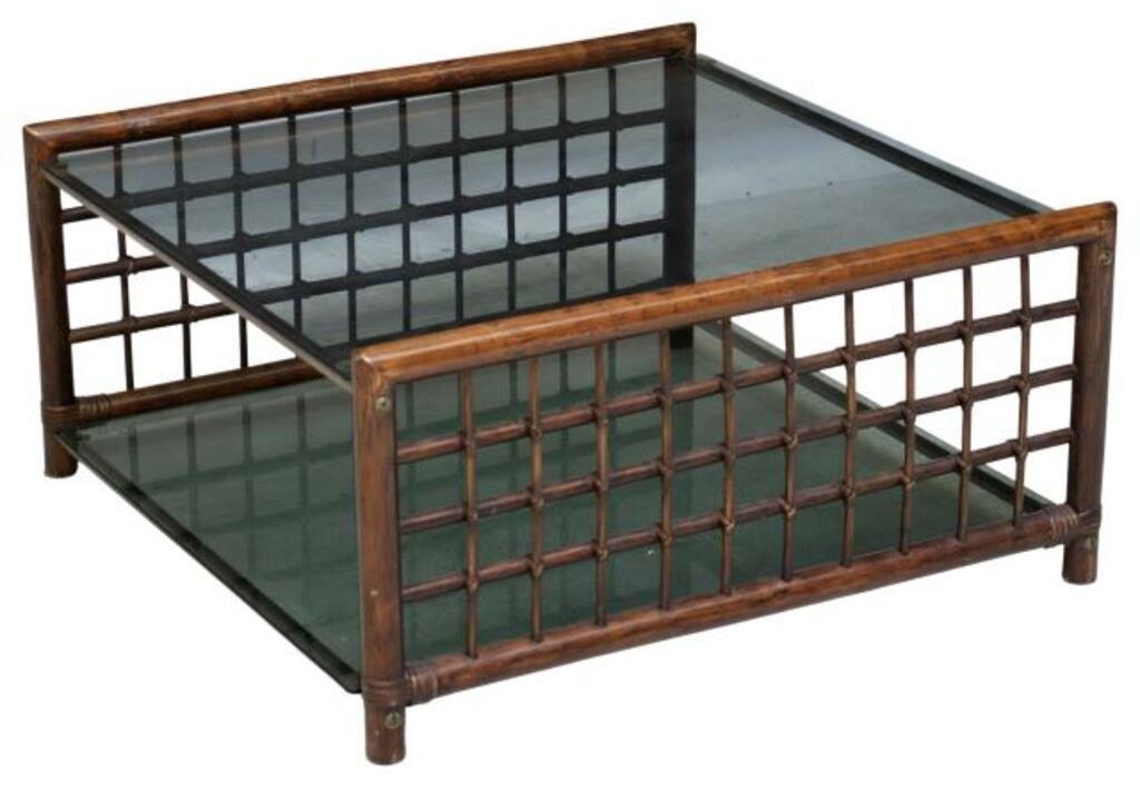 ITALIAN BAMBOO & SMOKED GLASS