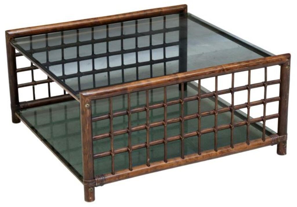 ITALIAN BAMBOO & SMOKED GLASS
